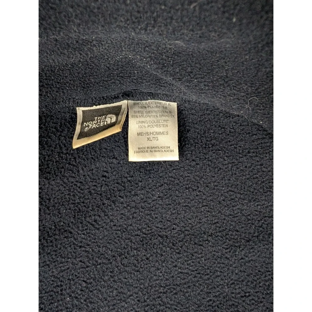 The North Face Mens Navy Blue Full Zip Fleece Jacket Mock Neck XL